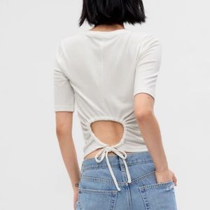 GAP Mini Rib Keyhole T-Shirt NWT